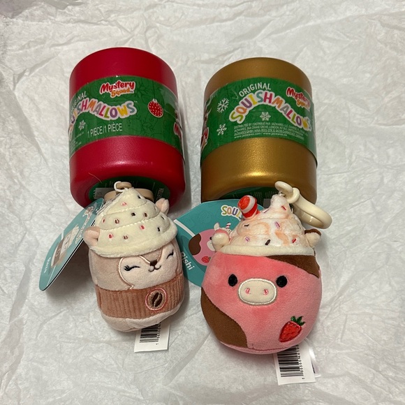 Squishmallows Other - Squishmallows Bundle Mystery Capsules and Clips Holiday Christmas